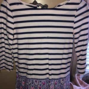 Lilly Pulitzer mid sleeve length top!!